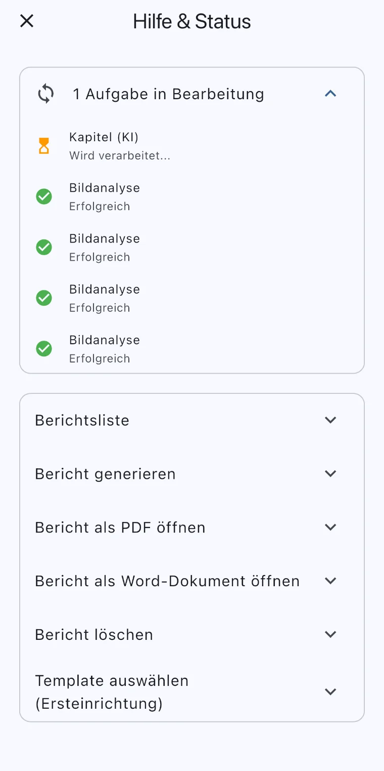 Qualitätsprüfung & Status